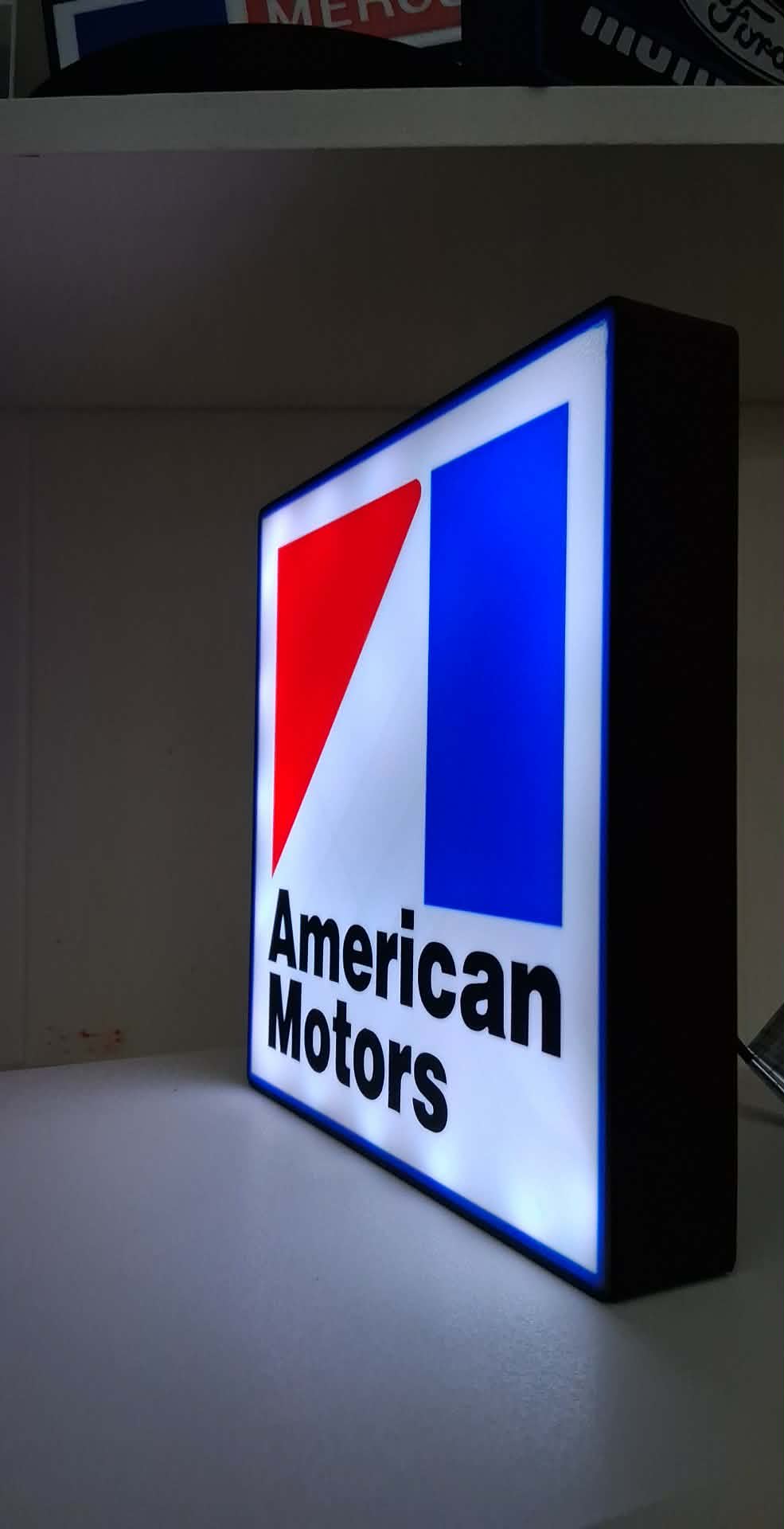 American Motors LED light box – custom 3D printed – Lit Layer Creations
